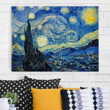 Quadro su vetro - Vincent van Gogh - Notte stellata - Post-Impressionismo - Orizzontale 4:3