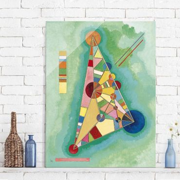 Quadro in vetro - Wassily Kandinsky - Colorato nel Triangolo - Espressionismo - Verticale 3:4