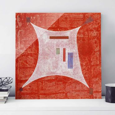 Quadro su vetro - Wassily Kandinsky - Nei quattro Angoli - Espressionismo - Quadrato 1:1