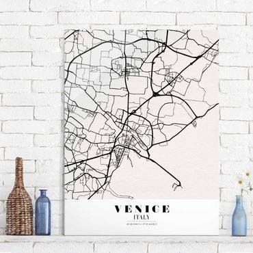 Quadro in vetro - Venice City Map - Classic - Verticale 3:4