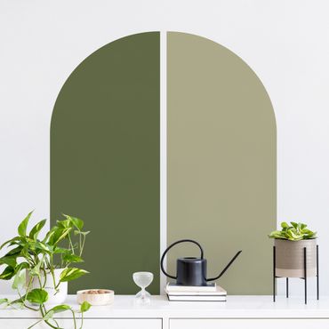 Adesivo murale - Set semiarco verde scuro - Oliva