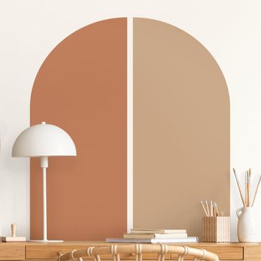 Adesivo murale - Set semiarco marrone rossiccio - Marrone medio