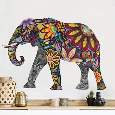 Adesivo murale - No.651 Modello di elefante.