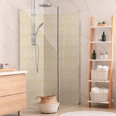 Rivestimento per doccia - Trama vintage di piastrelle portoghesi