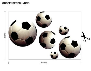 Adesivo murale - palloni da calcio