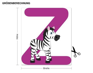 Adesivo murale - Children ABC - Zebra