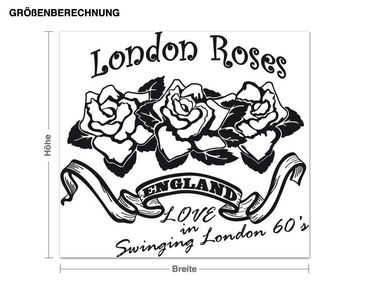 Adesivo murale - Londra Roses