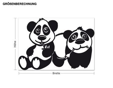 Adesivo murale - fratelli Panda