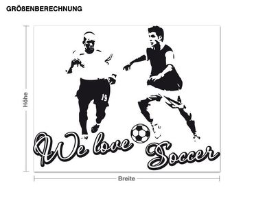 Adesivo murale - Noi amiamo il calcio
