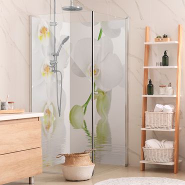 Rivestimento per doccia - Orchidea wellness - Orchidea bianca