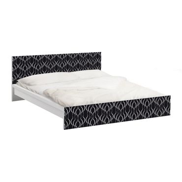 Carta adesiva per mobili IKEA - Malm Letto basso 180x200cm Dot pattern in black