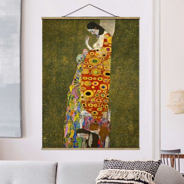 Foto su tessuto da parete con bastone - Gustav Klimt - Speranza II - Verticale 4:3