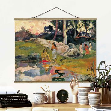 Foto su tessuto da parete con bastone - Paul Gauguin - Riverside - Orizzontale 3:4