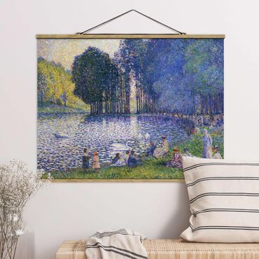 Foto su tessuto da parete con bastone - Henri-Edmond Cross - Il Lago nel Bois de Bologne - Orizzontale 3:4