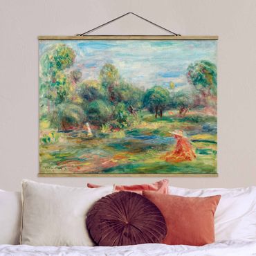 Foto su tessuto da parete con bastone - Auguste Renoir - Paesaggio a Cagnes - Orizzontale 3:4