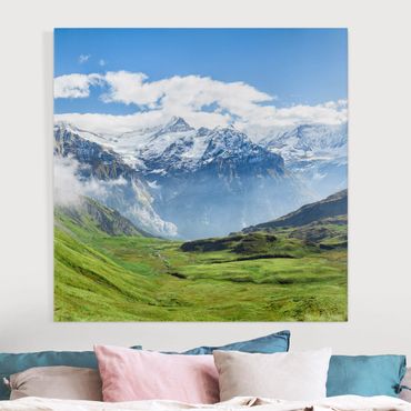 Stampa su tela - Panorama delle Alpi svizzere