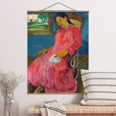 Foto su tessuto da parete con bastone - Paul Gauguin - Melancholic Tipo - Verticale 4:3