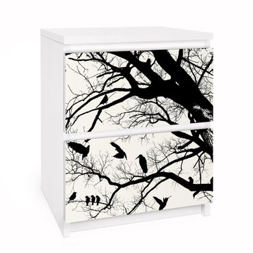 Carta adesiva per mobili IKEA - Malm Cassettiera 2xCassetti - Vintage Tree in the Sky