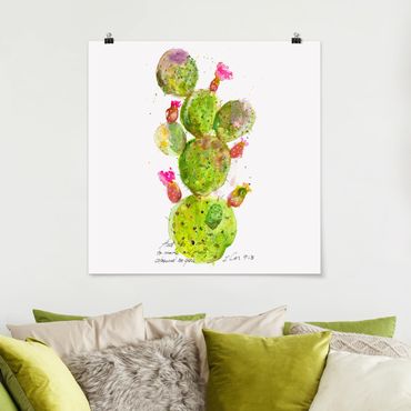 Poster - Cactus Con Versetti della Bibbia III - Quadrato 1:1