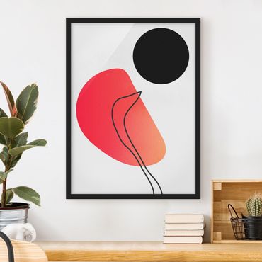Poster con cornice - Forme astratte - Sole nero