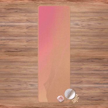 Tappetino yoga - Paesaggio puntinato astratto rosso tramonto