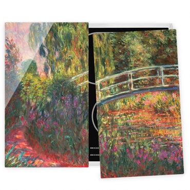 Coprifornelli in vetro - Claude Monet - Ponte giapponese di Giverny - 52x80cm