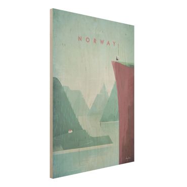 Stampa su legno - Poster di viaggio - Norvegia - Verticale 4:3
