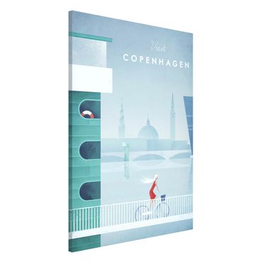 Lavagna magnetica - Poster di viaggio - Copenaghen - Formato verticale 2:3