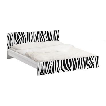 Carta adesiva per mobili IKEA - Malm Letto basso 180x200cm Zebra Pattern