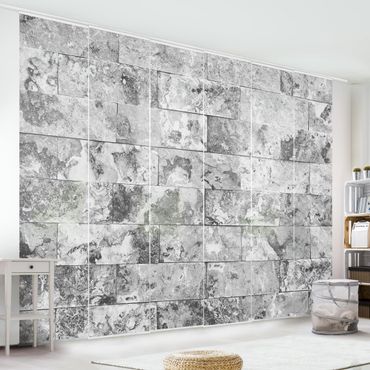Tende scorrevoli set - Stone Wall Natural Marble Grey