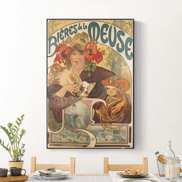 Quadro fonoassorbente intercambiabile - Alfons Mucha - Cartellone pubblicitario per la birra La Meuse