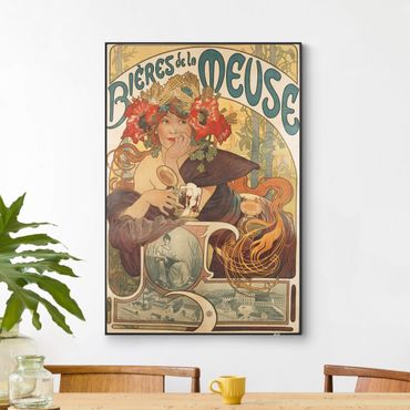 Quadro intercambiabile - Alfons Mucha - Cartellone pubblicitario per la birra La Meuse