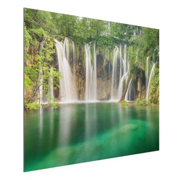 Quadro in alluminio - Waterfall Plitvice Lakes