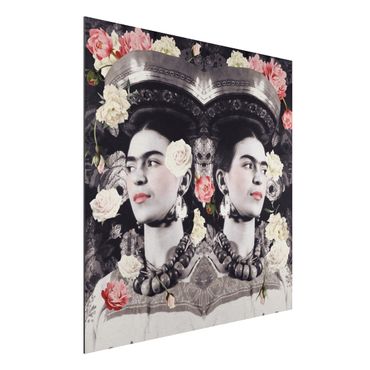 Quadro in alluminio - Frida Kahlo - Flower Flood