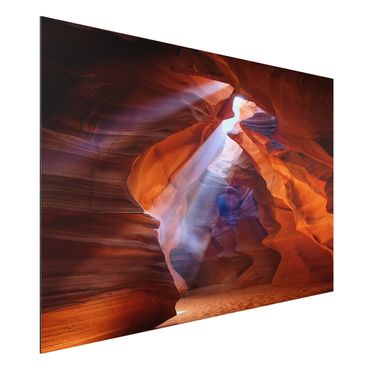 Quadro in alluminio - Gioco di luce in Antelope Canyon