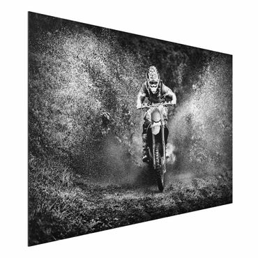 Quadro in alluminio - Motocross nel fango