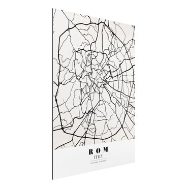 Quadro in alluminio - Rome City Map - Classical