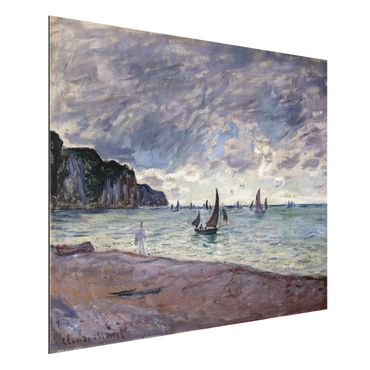 Quadro in alluminio - Claude Monet - Barche da Pesca di Fronte alla Spiaggia e le Scogliere di Pourville - Impressionismo