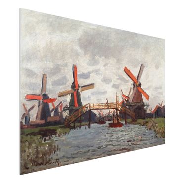 Quadro in alluminio - Claude Monet - Mulini in Westzijderveld vicino Zaandam - Impressionismo