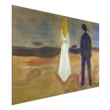 Quadro in alluminio - Edvard Munch - Due persone. Solitario (Reinhardt-Fries) - Espressionismo