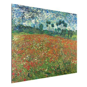 Quadro in alluminio - Vincent van Gogh - Campo di Papaveri - Post-Impressionismo