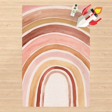 Tappetino di sughero - Arcobaleno acquerello rosa - Formato verticale 2:3