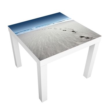 Carta adesiva per mobili IKEA - Lack Tavolino Footprints in the sand