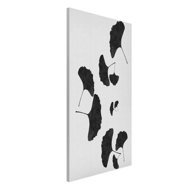 Lavagna magnetica - Composizione di ginko in bianco e nero