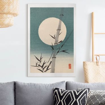 Stampa su tela - Giapponese Disegno Bambù E Luna - Verticale 3:2