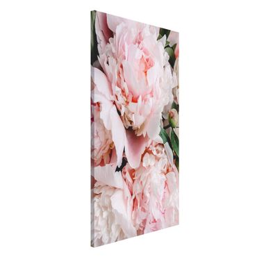 Lavagna magnetica - Peonie rosa chiaro - Formato verticale 4:3