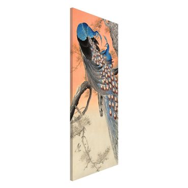 Lavagna magnetica - Vintage illustrazione Asian Peacock I - Panorama formato verticale