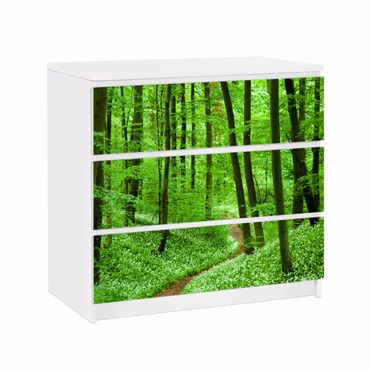 Carta adesiva per mobili IKEA - Malm Cassettiera 3xCassetti - Romantic Forest Track