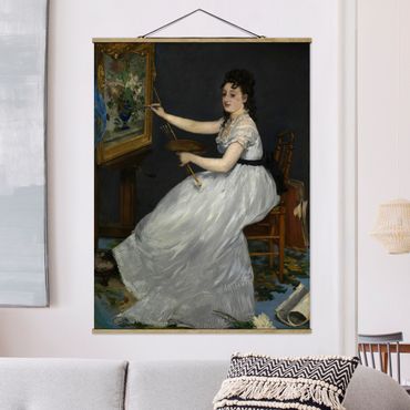 Foto su tessuto da parete con bastone - Edouard Manet - Eva Gonzalès - Verticale 4:3