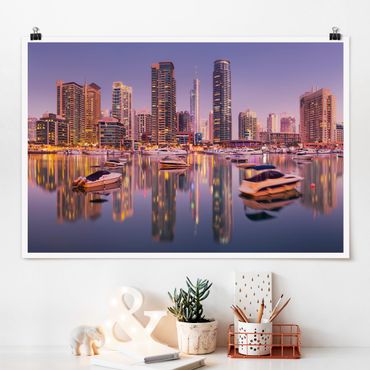 Poster - Dubai Skyline And Marina - Orizzontale 2:3